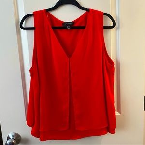 Red Layered Tank Top - oh so flowy